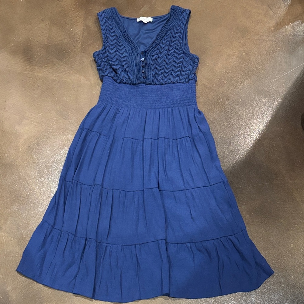 Navy Blue Midi Dress can be dressed up or down